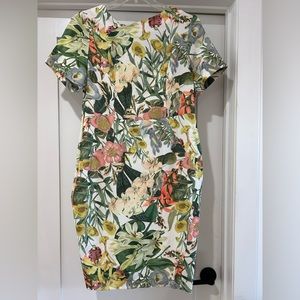 Short Sleeve Floral Bodycon Dress
